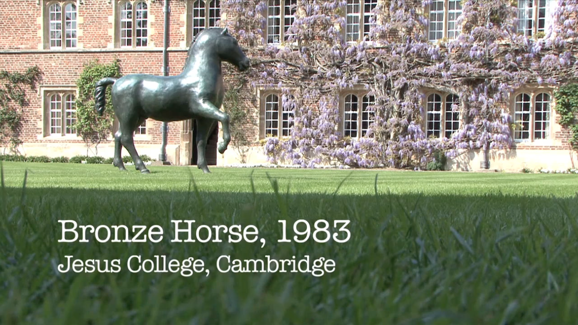 Bronze Horse, 1983, Jesus College, Cambridge, UK installation shot